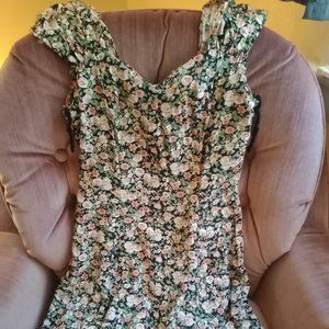 Vintage D.B.Y. Floral Sleeveless Dress Size 7